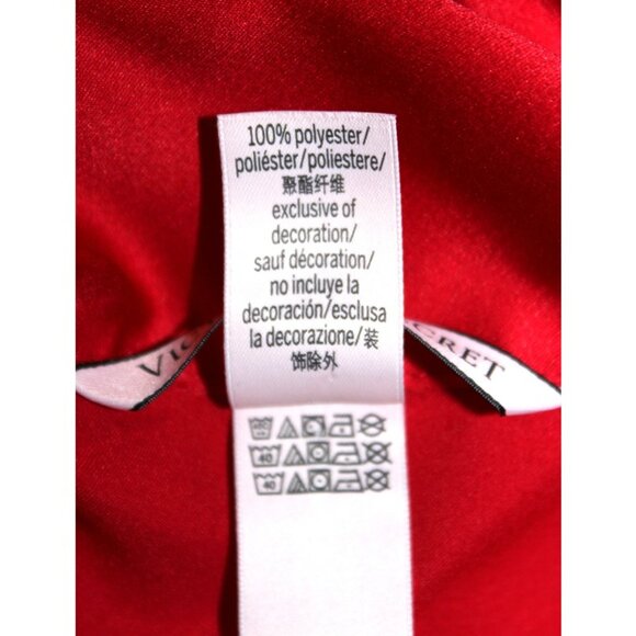 VICTORIA'S SECRET Satin Button-Front Romper with Rhinstones in Red (XS) - Picture 9 of 13